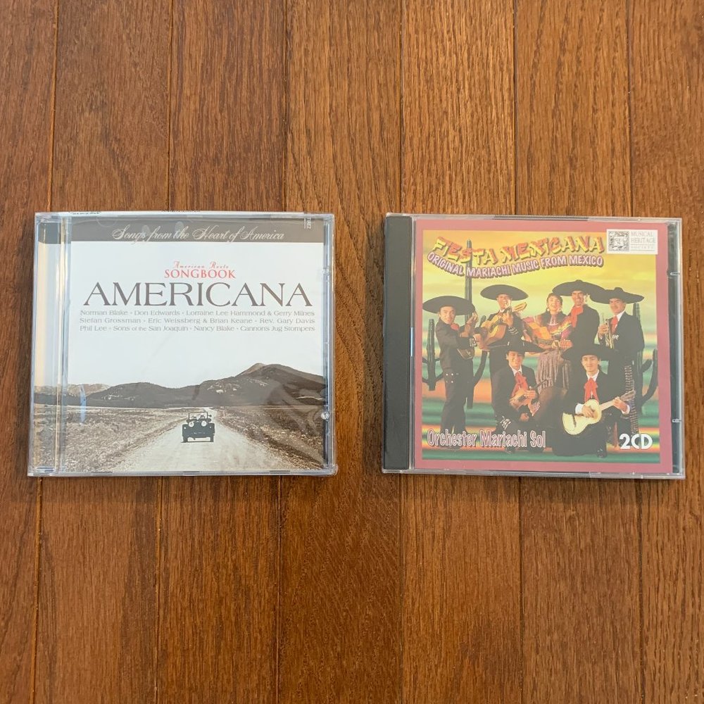 New Music Lot Set of 2 CDs Americana Roots Songbook: Americana Fiesta Mexicana
